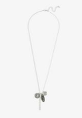 Silver Multi Charm Pendant Necklace, SILVER, small