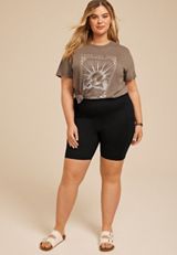 Plus Size High Rise Luxe 8in Biker Short, C106, small