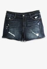 Plus Size KanCan&trade; High Rise Dark Destructed 5in Short, C258, small