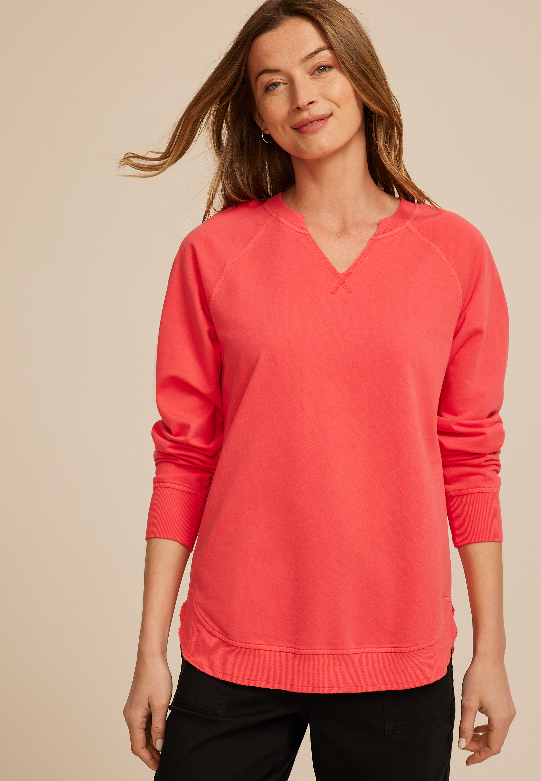 Sunhaven Notch Neck Sweatshirt