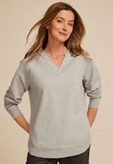 Sunhaven Notch Neck Sweatshirt, C3348, small