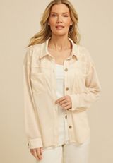 Textured Embroidered Shacket, C4681, small