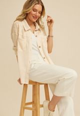 Textured Embroidered Shacket, C4681, small