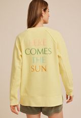 Here Comes The Sun Textured V Neck Sweatshirt, C6396, small