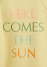 Here Comes The Sun Textured V Neck Sweatshirt, C6396, small