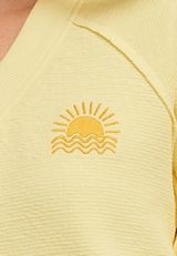 Here Comes The Sun Textured V Neck Sweatshirt, C6396, small