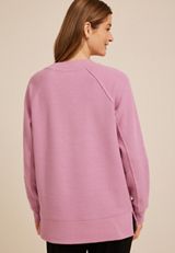 Textured V Neck Sweatshirt, C3454, small