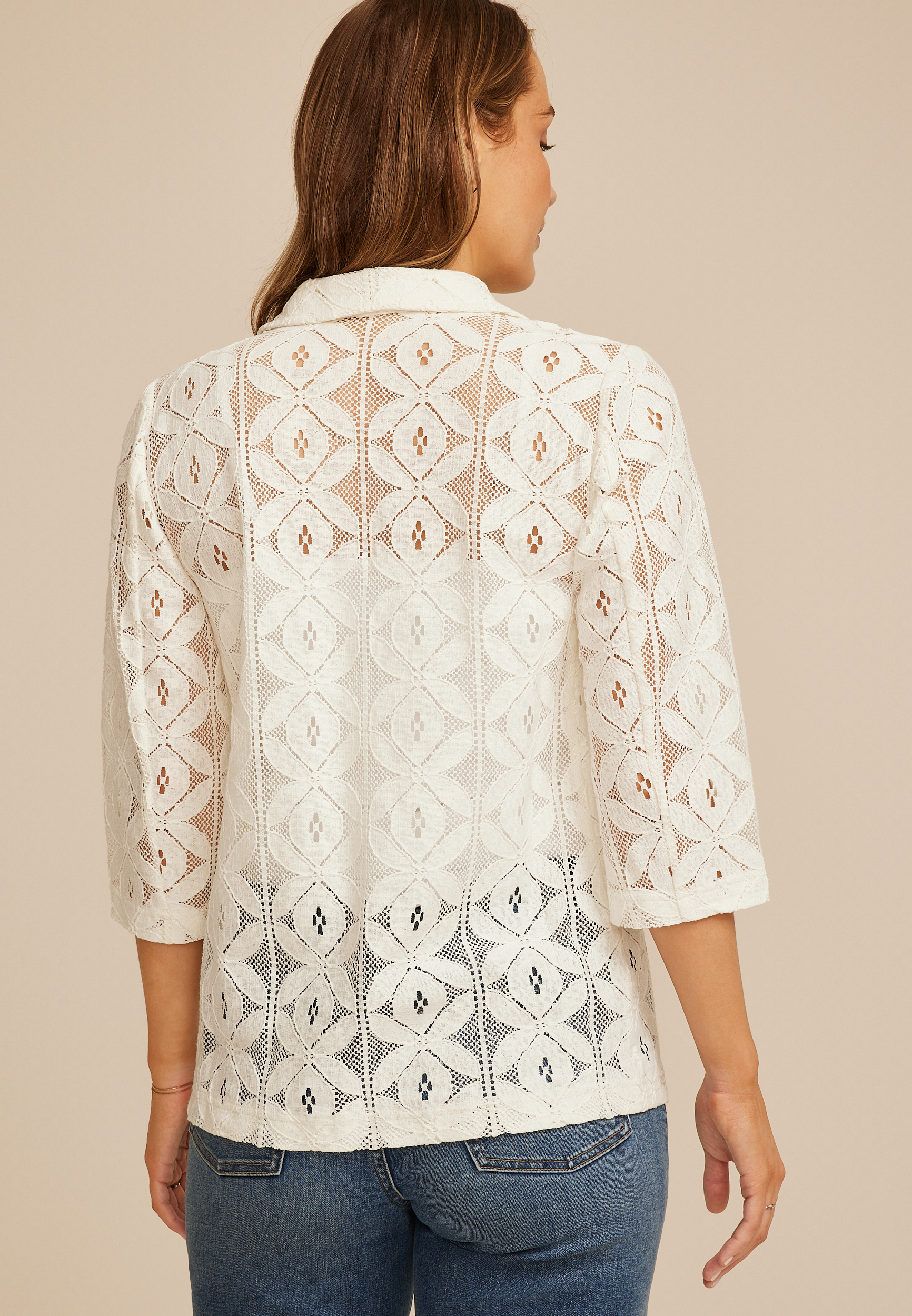 Crochet Lace Open Blazer, C9298, large