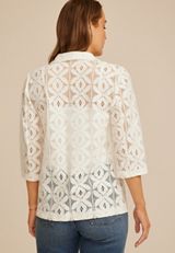Crochet Lace Open Blazer, C9298, small