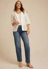 Crochet Lace Open Blazer, C9298, small