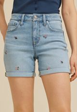 m jeans by maurices&trade; Floral Embroidered High Rise 5in Short, C3337, small