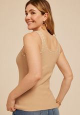 Ribbed Stitch Tank Top, C183, small