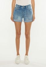 KanCan&trade; High Rise Porkchop Pocket Roll Hem 4in Short, C3337, small