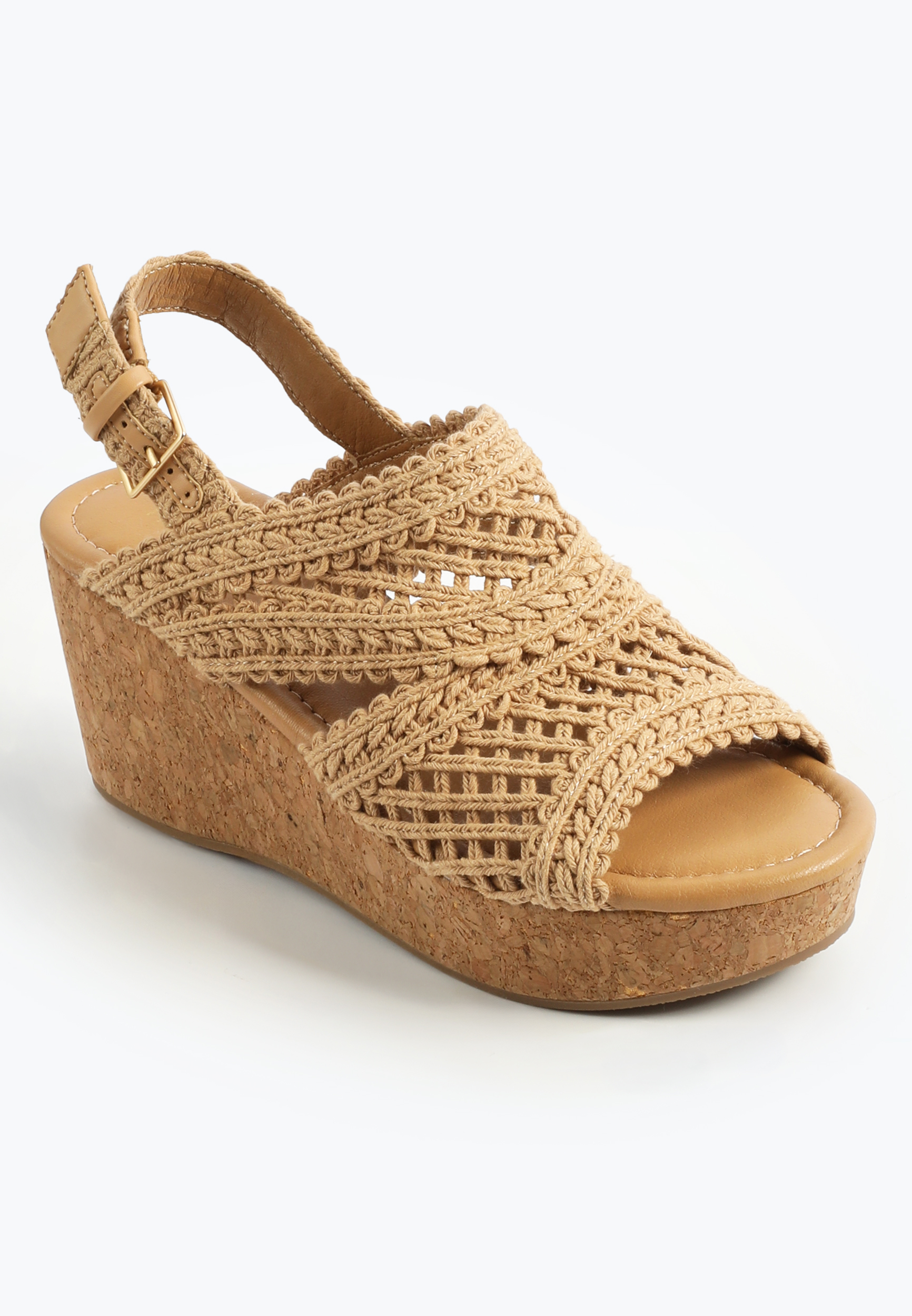 SuperCush Charlotte Crochet Wedge Sandal