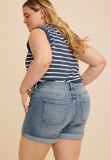Plus Size KanCan&trade; High Rise Porkchop Pocket Roll Hem 5in Short, C3337, small