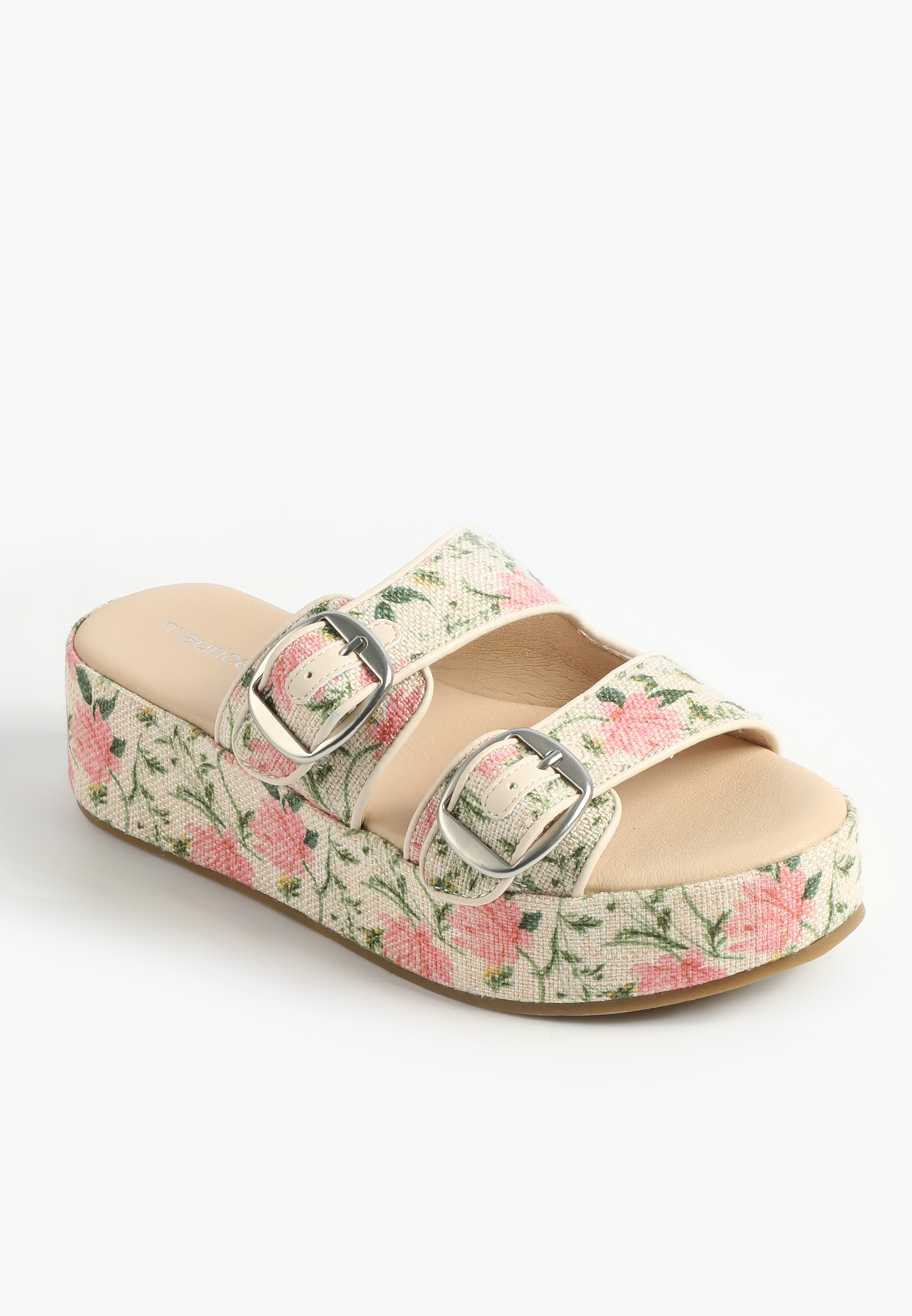 SuperCush Floral Flatform Slide Sandal