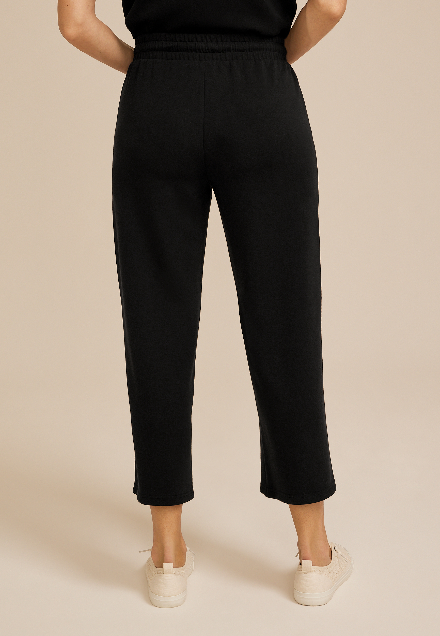 Cloud Scuba Knit High Rise Wide Leg Cropped Pant - thumbnail 10