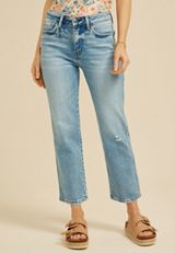 Flying Monkey&trade; High Rise Ripped Hem Ankle Straight Jean, C2806, small