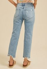 Flying Monkey&trade; High Rise Ripped Hem Ankle Straight Jean, C2806, small