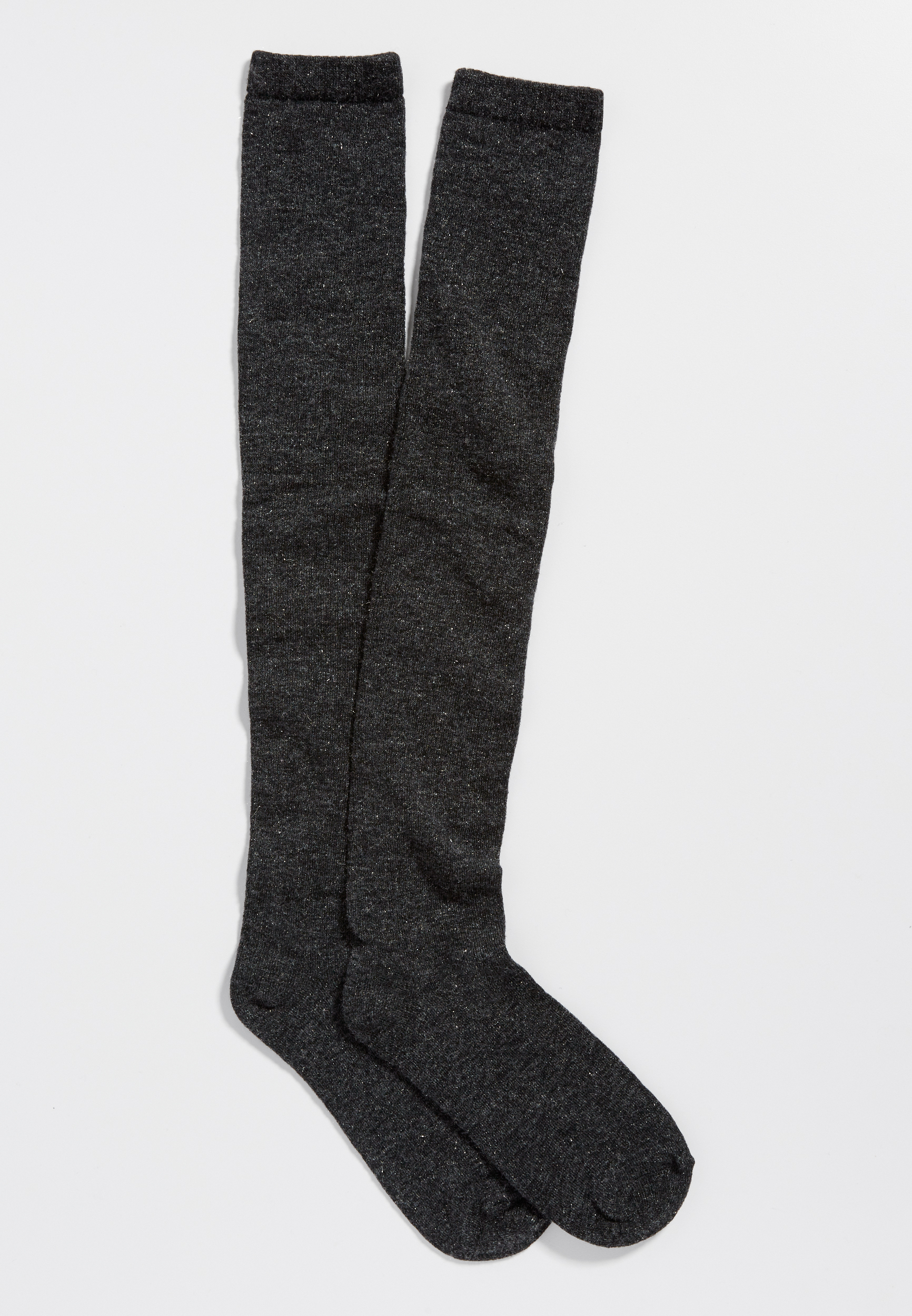 super soft boot socks with metallic shimmer in gray | maurices