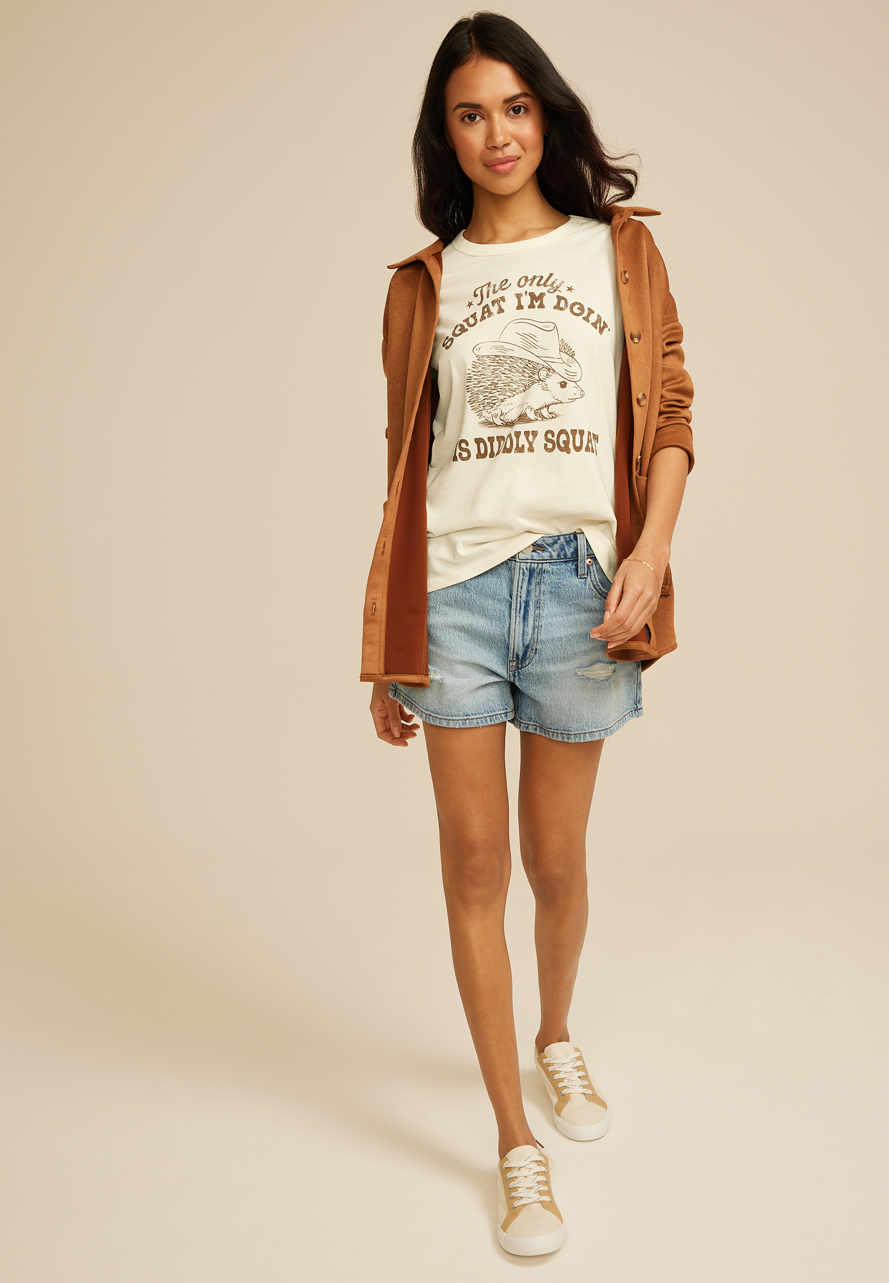 Diddly Squat Hedgehog Classic Fit Graphic Tee, C2789, large