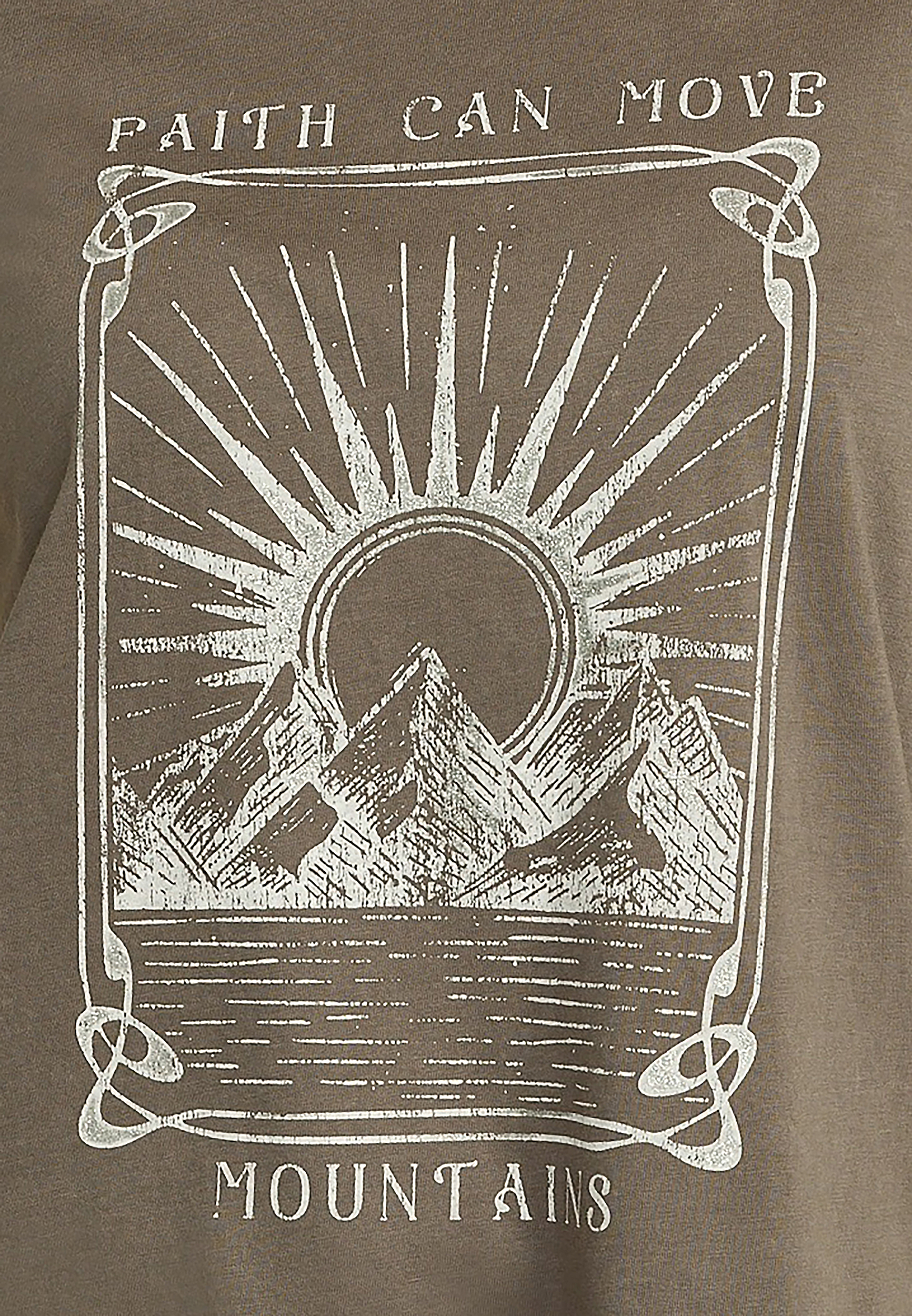 Faith Can Move Mountains Oversized Fit Graphic Tee, GRAY, large