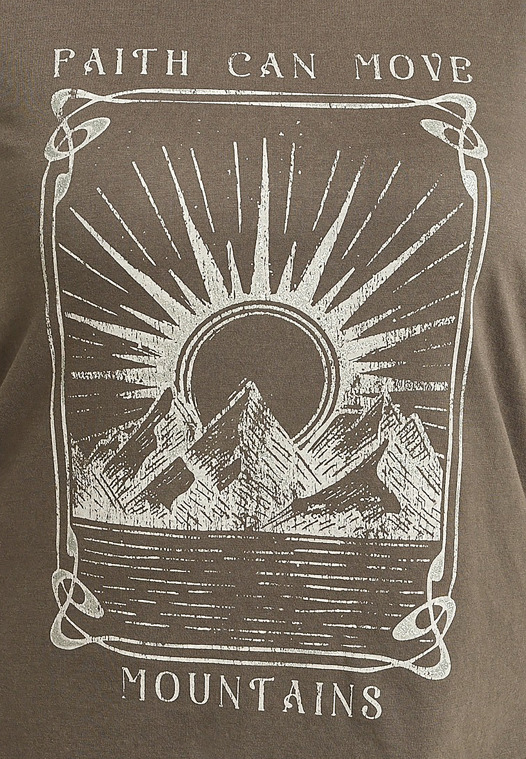 Plus Size Faith Can Move Mountains Oversized Fit Graphic Tee, C829, large