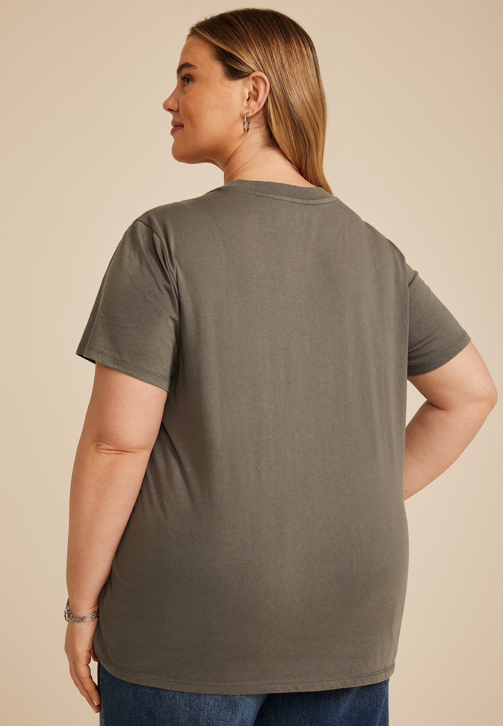Plus Size Faith Can Move Mountains Oversized Fit Graphic Tee, C829, large