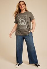Plus Size Faith Can Move Mountains Oversized Fit Graphic Tee, C829, small