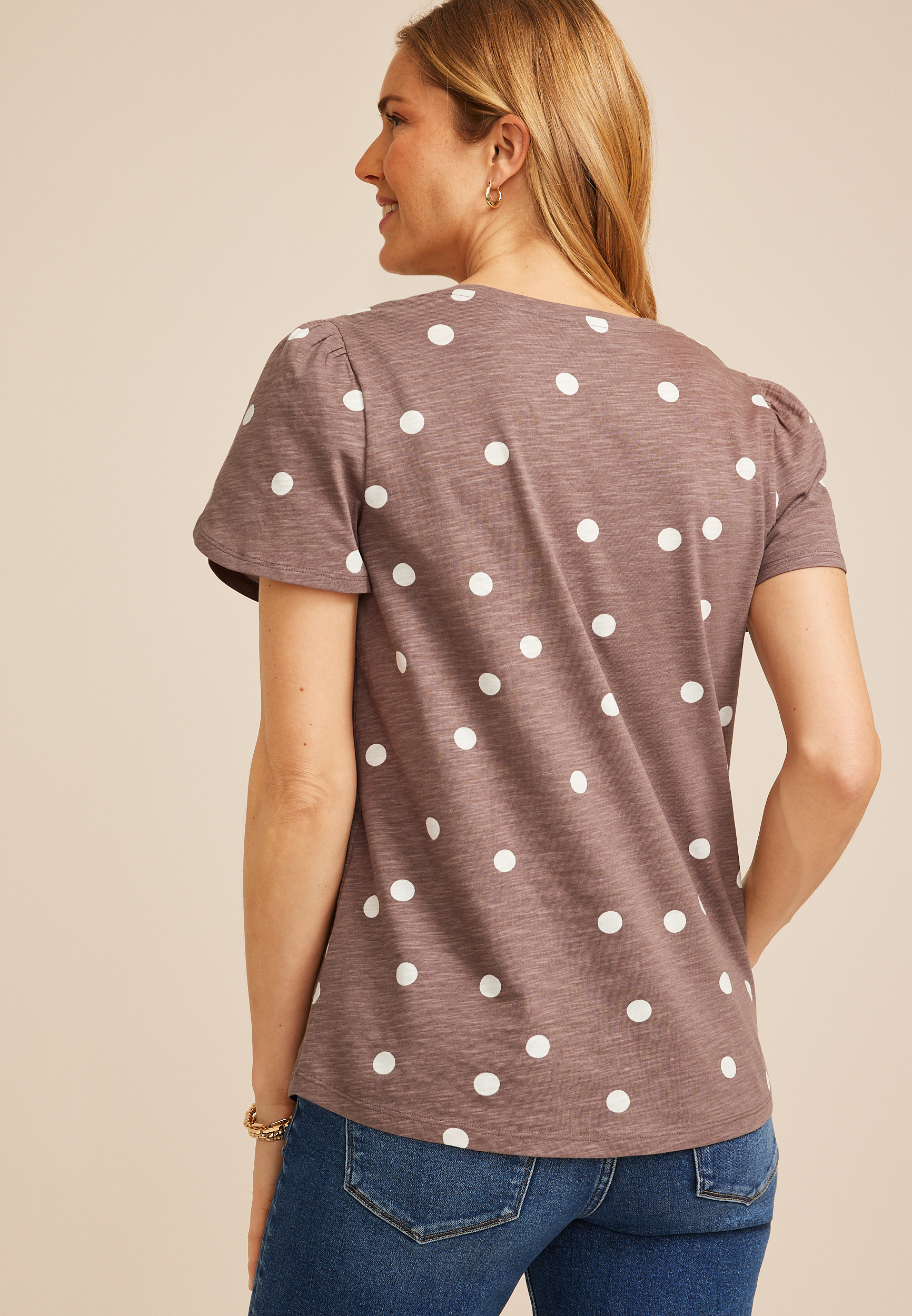 24/7 Holland Polka Dot Scoop Tee, C9867, large