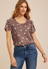 24/7 Holland Polka Dot Scoop Tee, C9867, small