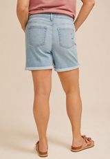 Plus Size m jeans by maurices&trade; Floral Embroidered High Rise 6in Short, C3337, small