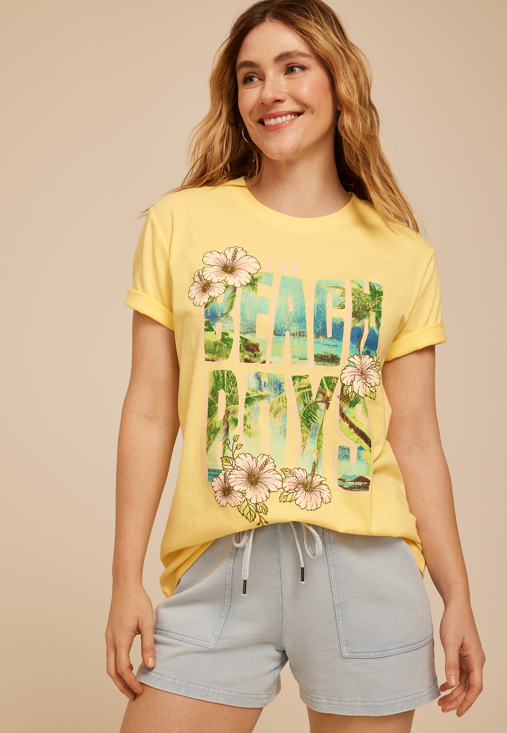 Beach Boys Oversized Fit Graphic Tee