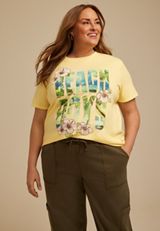 Plus Size Beach Boys Oversized Fit Graphic Tee, C5448, small