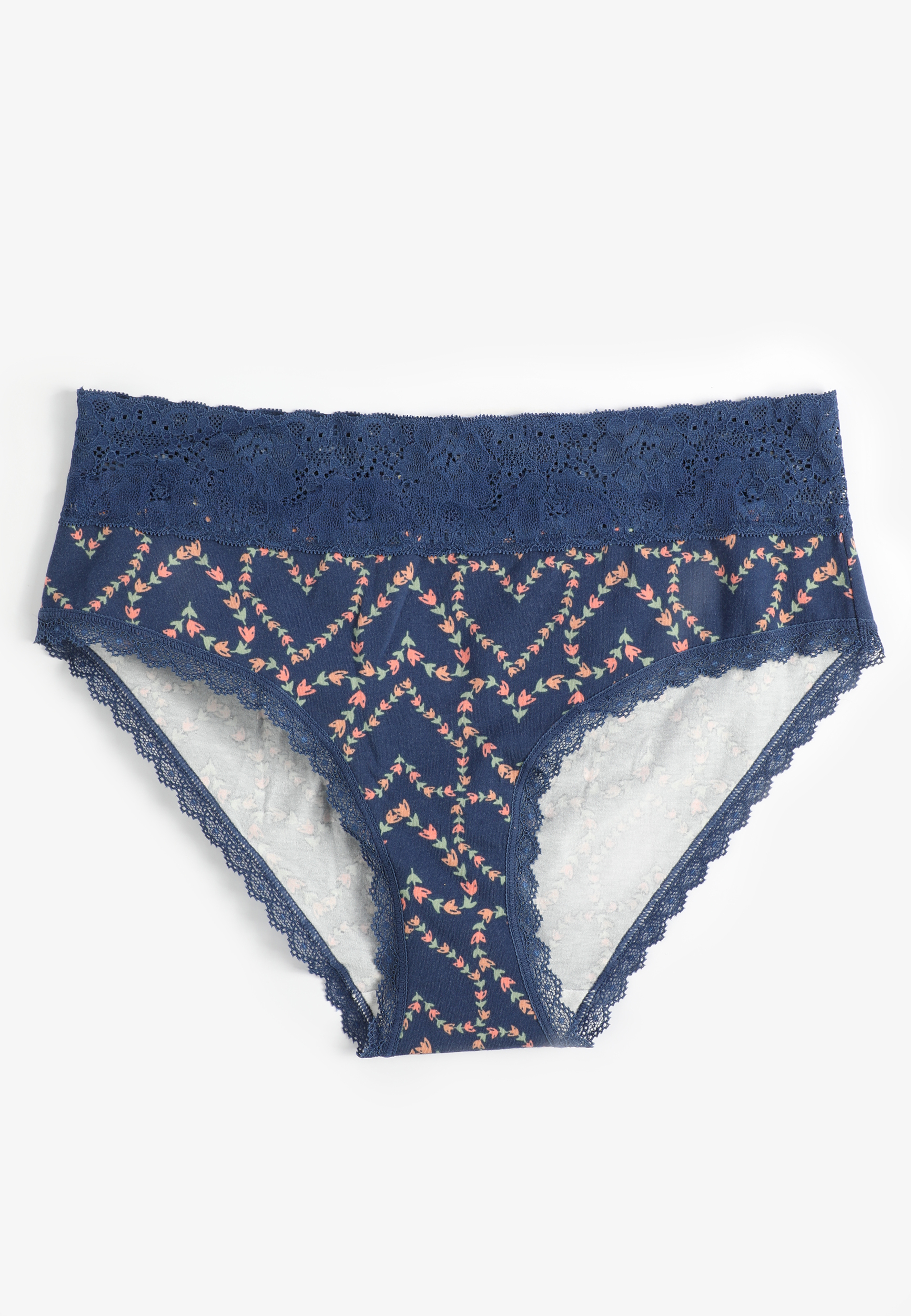 Simply Comfy Cotton Floral Heart Hipster Panty