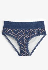 Simply Comfy Cotton Floral Heart Hipster Panty, C3942, small
