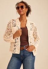 Crochet Lace Shacket, C254, small