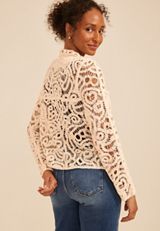 Crochet Lace Shacket, C254, small