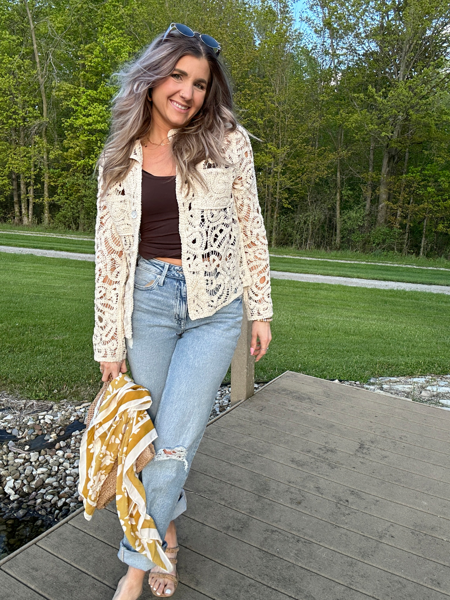 Crochet Lace Shacket, C254, large