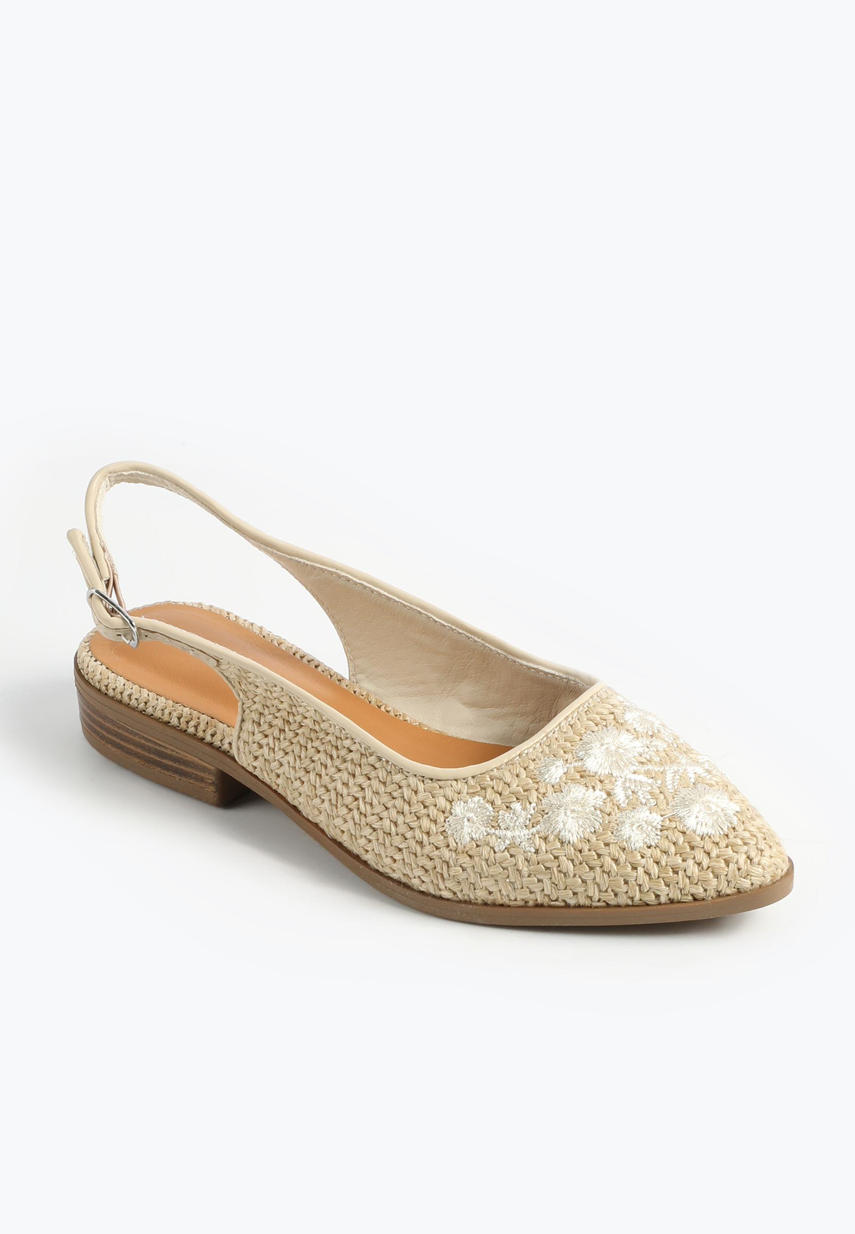 SuperCush Raffia Slingback Flat