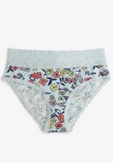 Simply Comfy Cotton Floral Hipster Panty, C9477, small