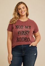 Plus Size Not My First Rodeo Classic Fit Graphic Tee, ANDORRA, small