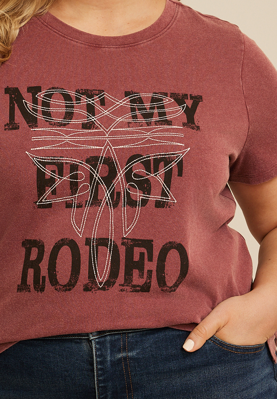 Plus Size Not My First Rodeo Classic Fit Graphic Tee, ANDORRA, large