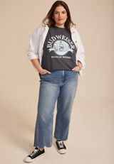 Plus Size Budweiser Oversized Fit Graphic Tee, C106, small