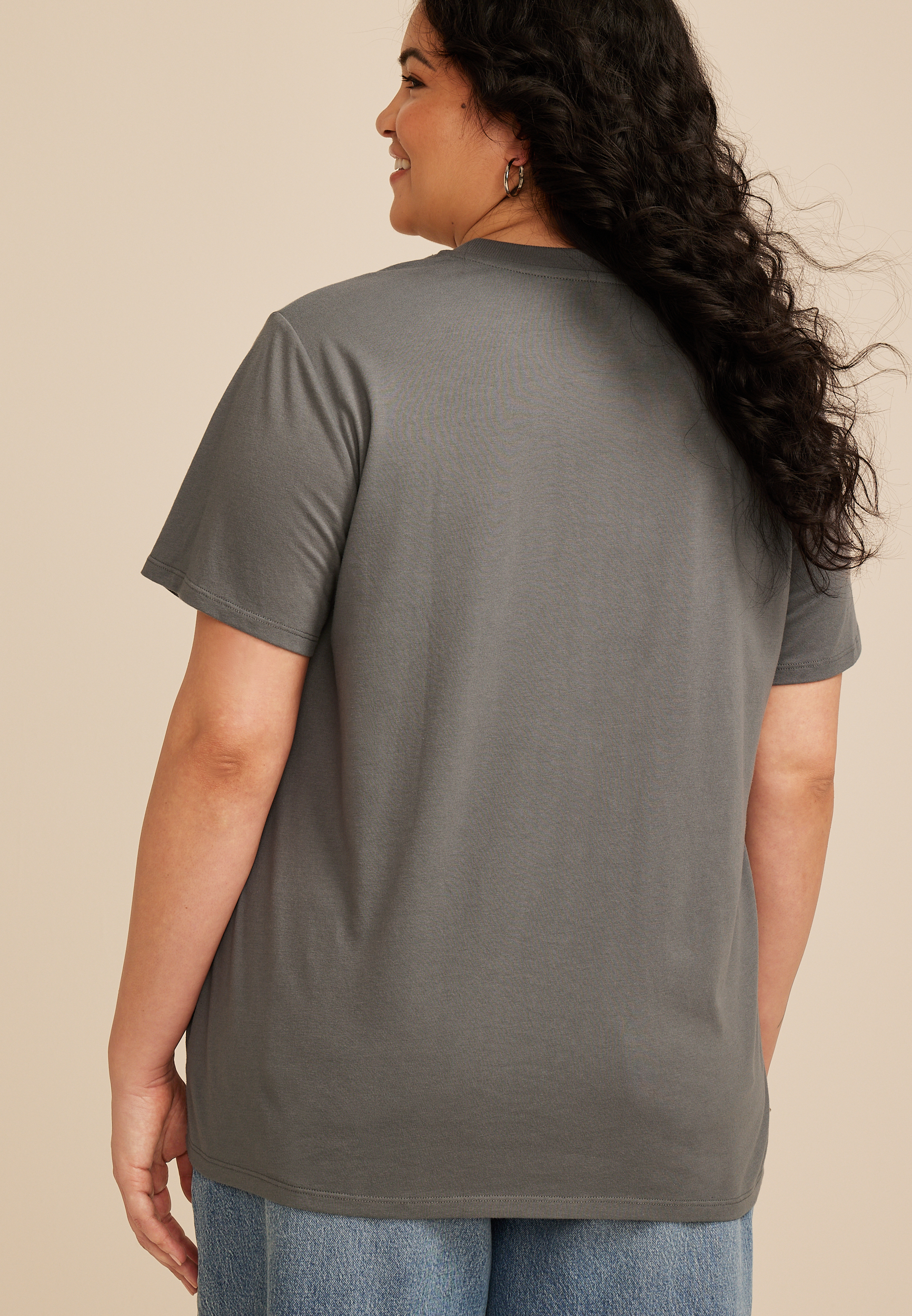 Plus Size Aerosmith Oversized Fit Graphic Tee, PEWTER, large