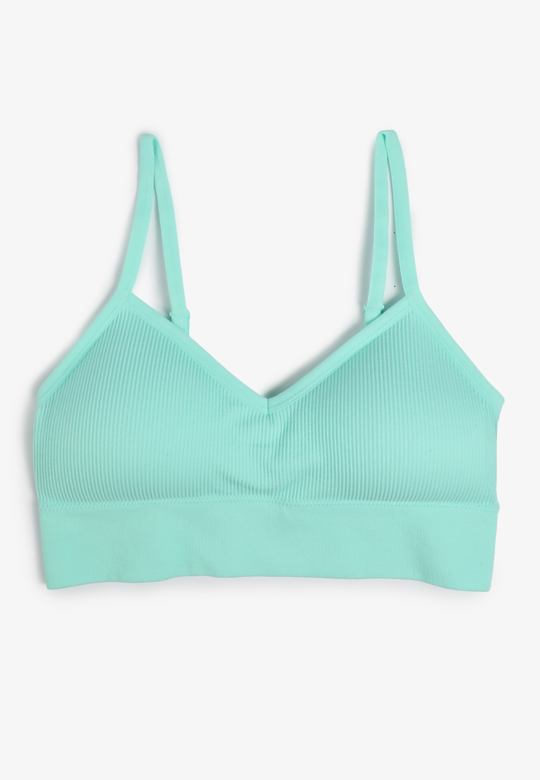 True Stretch Ribbed Seamless V Neck Bralette