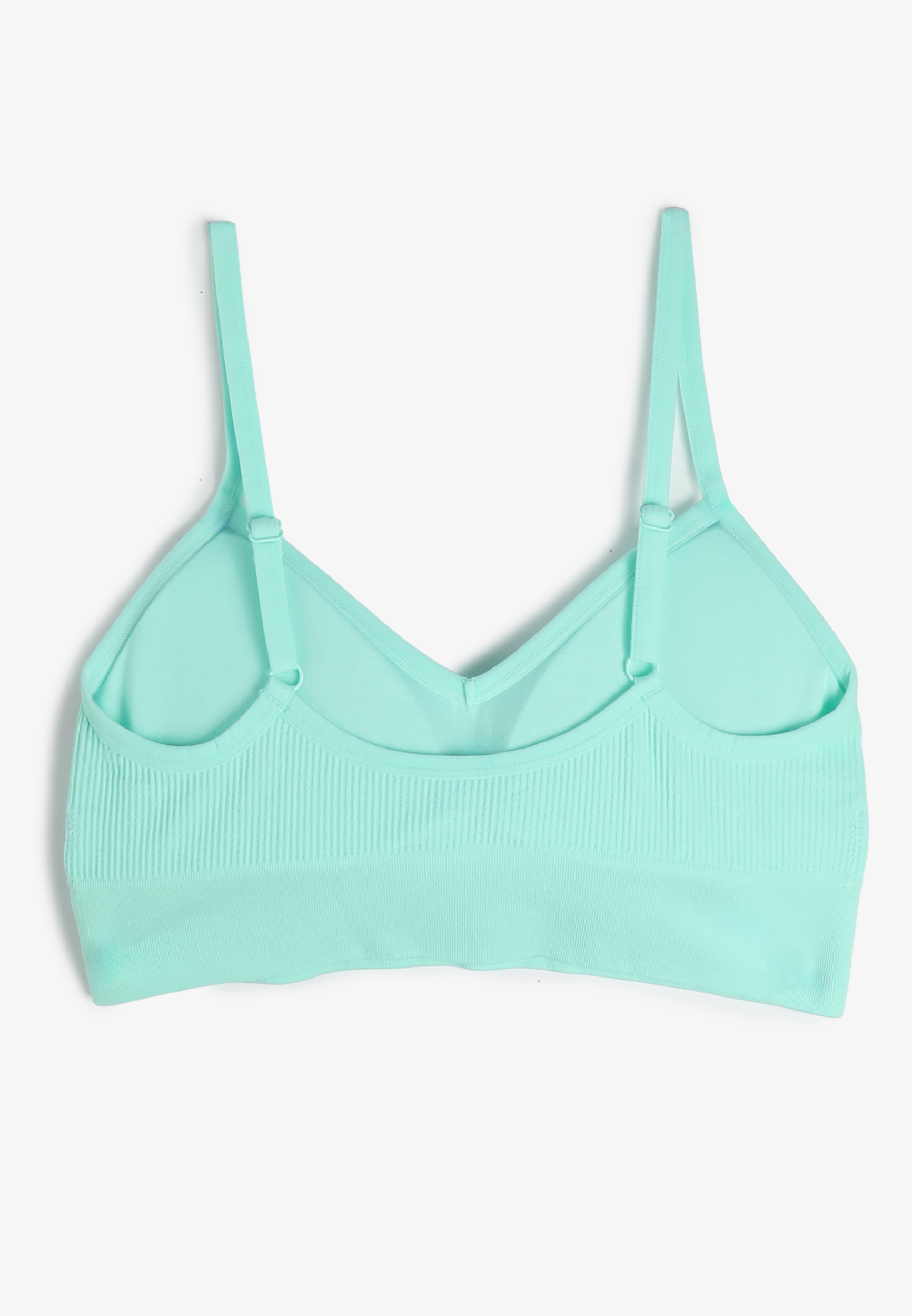 True Stretch Ribbed Seamless V Neck Bralette