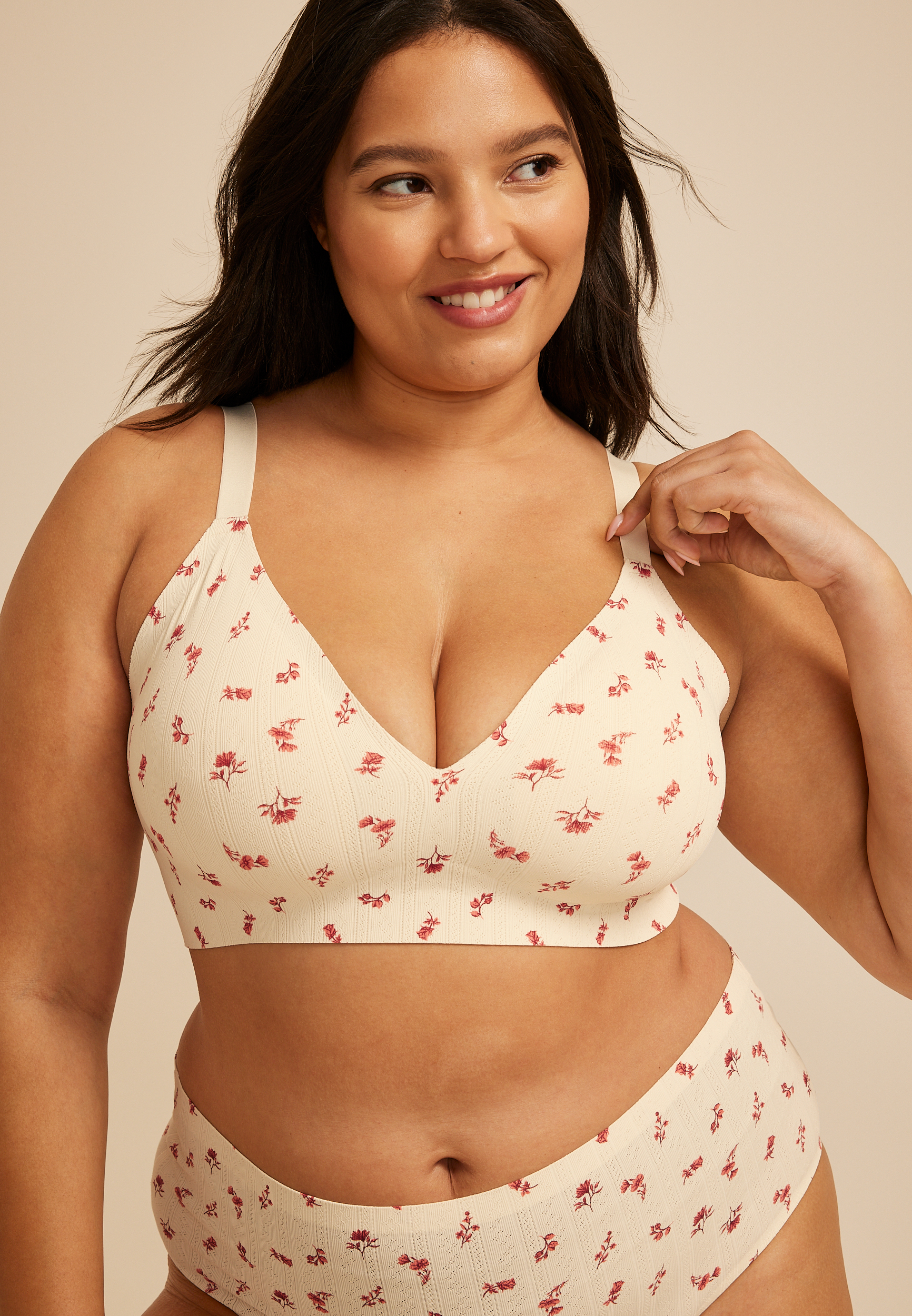 Invisibliss Floral Pointelle Bralette, C5487, large