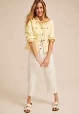 Yellow Denim Jacket, C221, small