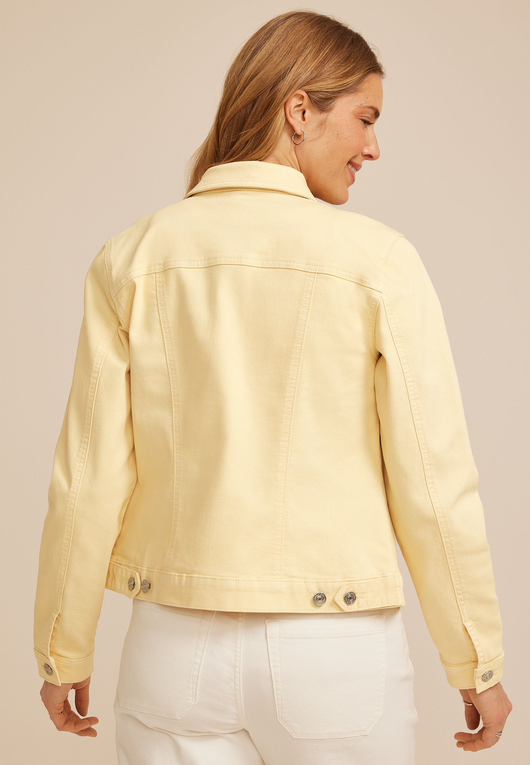 Yellow Denim Jacket, C221, large